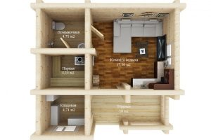 Баня из бревна 36м