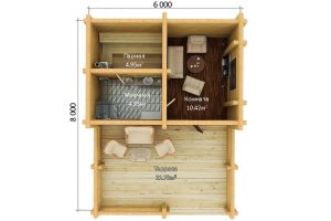 Баня из бревна 28,9м