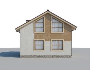 Каркасный дом 77м