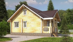 Дом из бруса 72м