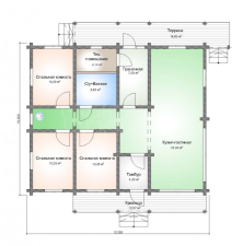 Дом из бруса 99м