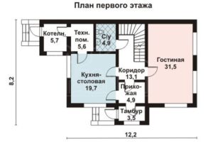 Каркасный дом 166м