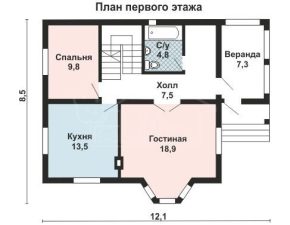 Каркасный дом 131м