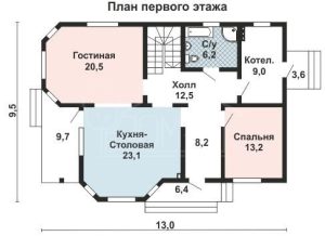 Каркасный дом 193м