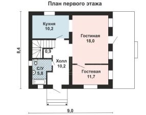 Каркасный дом 117м