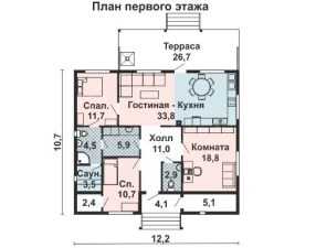 Каркасный дом 119м