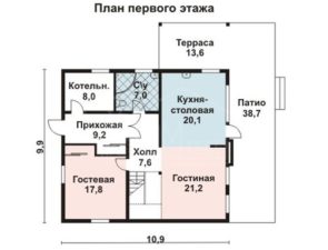 Каркасный дом 183м