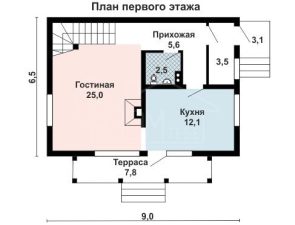 Каркасный дом 110м