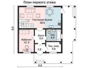 Каркасный дом 137м