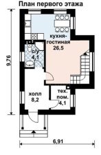 Каркасный дом 78м