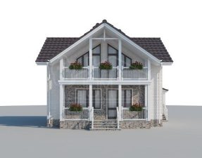 Каркасный дом 110м