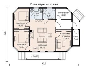 Каркасный дом 119м