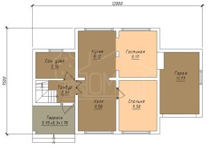 Каркасный дом 103м