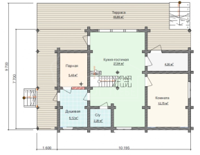 Дом из бруса 95м