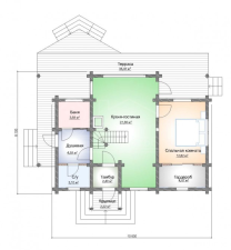 Дом из бруса 86м