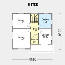 Каркасный дом 133м