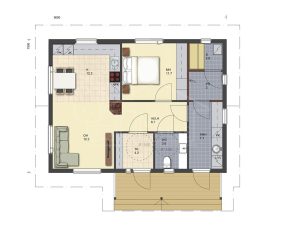 Каркасный дом 75м